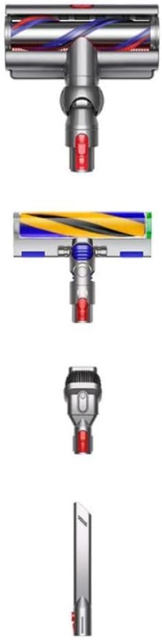 Aspiradora Dyson V15 Detect Absolute + Paños JUNG - Sin Cable, 60 min, Tecnología Láser, Filtro HEPA, Plata