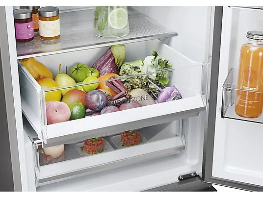 Frigorífico Combi Haier HTW5620CNMG - 414L, 205 cm Alto, No Frost Total, Wi-Fi, Direct Access, Inox