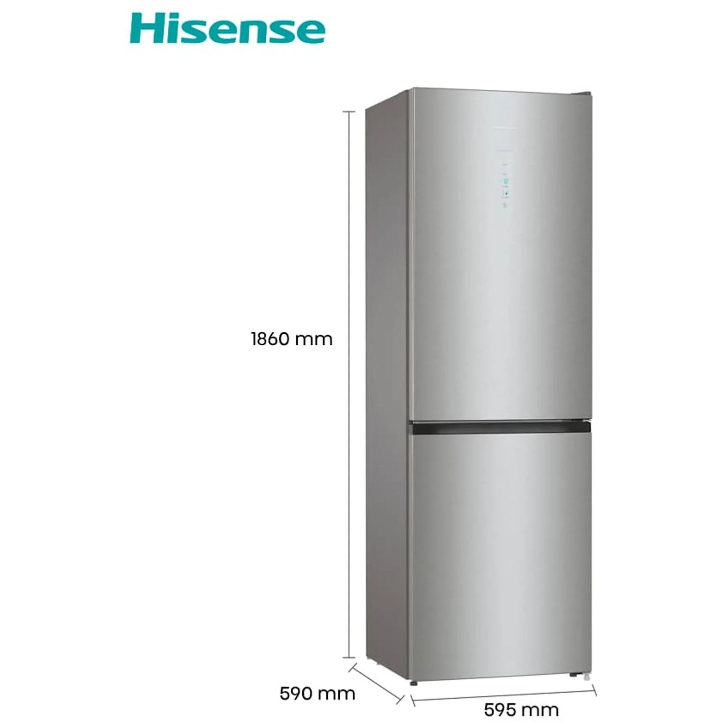 Frigorífico Combi Hisense RB390N4CCD - 304L, 186 cm Alto, No Frost, Compresor Inverter, Inox