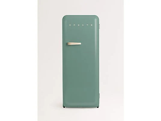 Frigorífico Retro CREATE 281L - 160 cm Alto, Una Puerta, Estilo Años 50, Verde