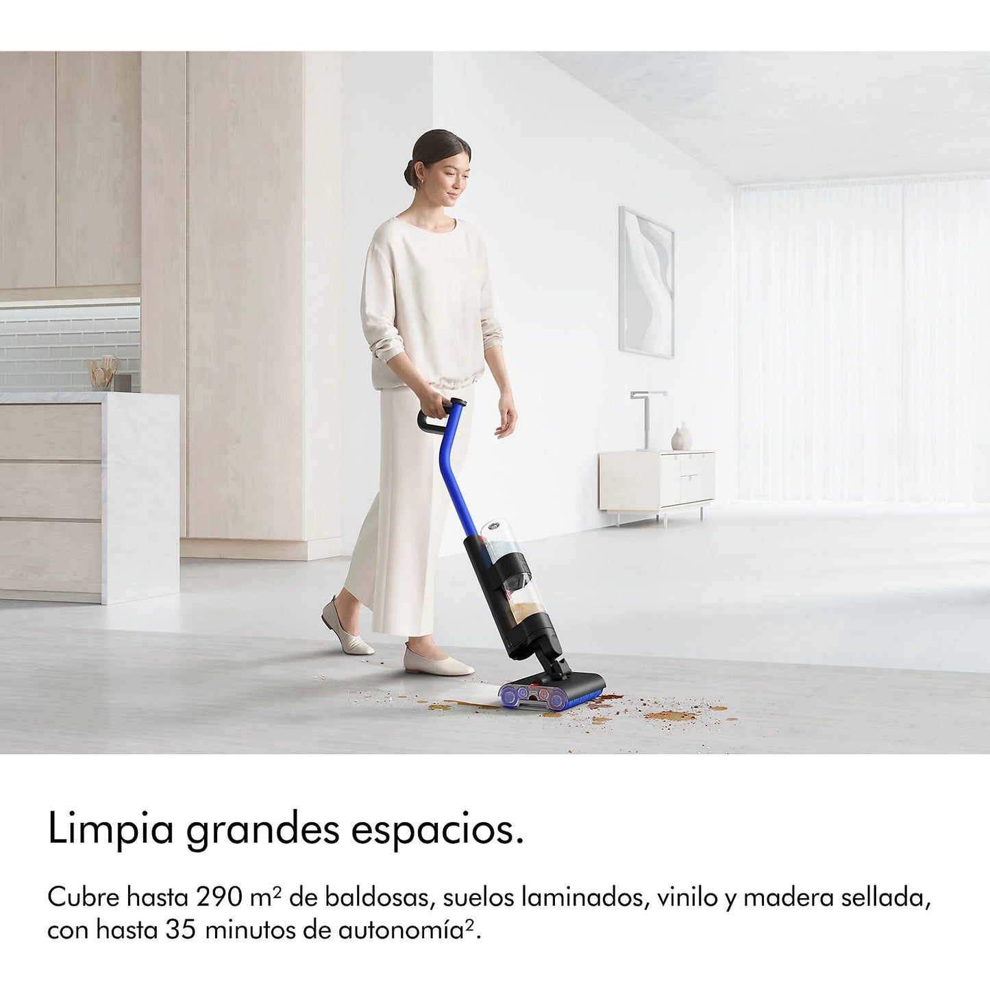 Fregona Eléctrica Dyson WashG1™ - Sin Cables, 35 min Autonomía, Autolimpiable, Suelos Duros