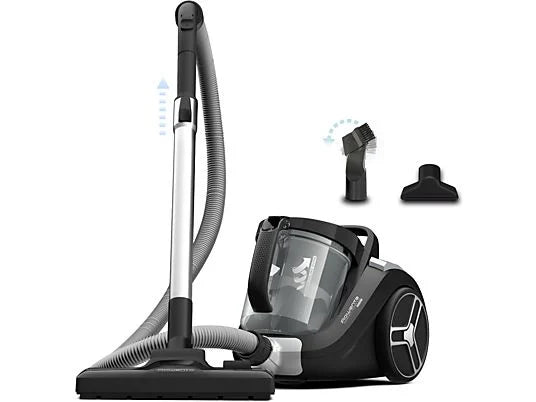 Aspirador sin bolsa Rowenta Compact Power XXL RO4B25 - 900W, 2.5L, Filtración Ciclónica, 8.8 m Radio de Acción, Negro