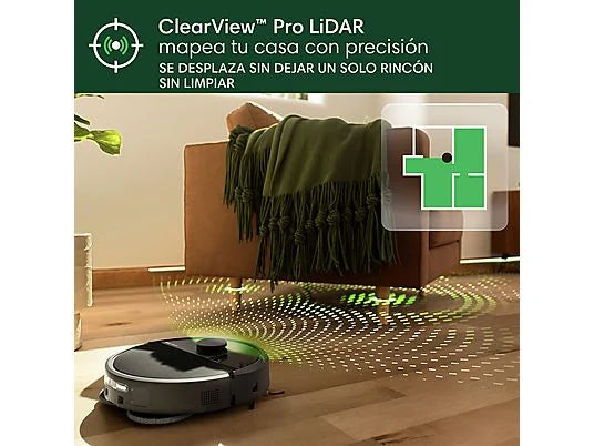 Robot Aspirador y Fregasuelos iRobot Roomba Plus 505 Combo - Base AutoWash, IA, Navegación LiDAR, Negro