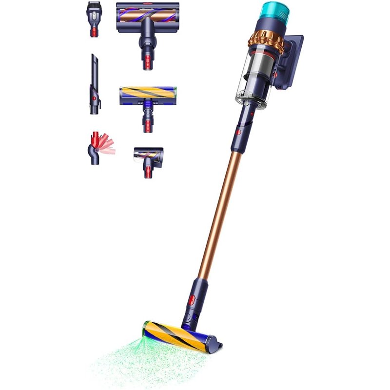 Aspiradora Dyson Gen5 Detect Absolute - Sin Cable, 280 AW, 70 min, Filtración HEPA, Azul/Cobre
