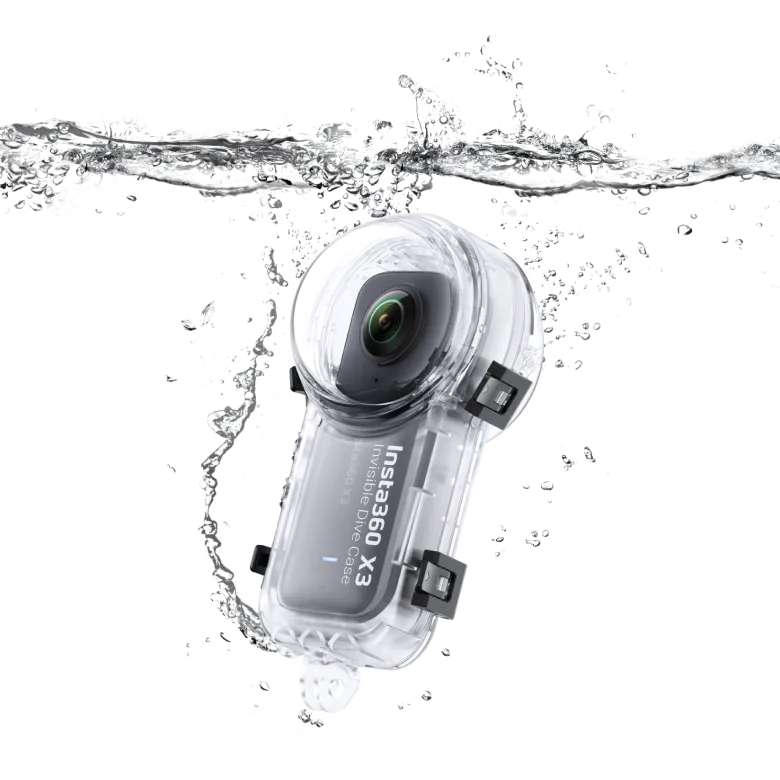 Carcasa de Buceo Insta360 X3 - Sumergible 50m, IPX8, Invisible en 360°, Transparente
