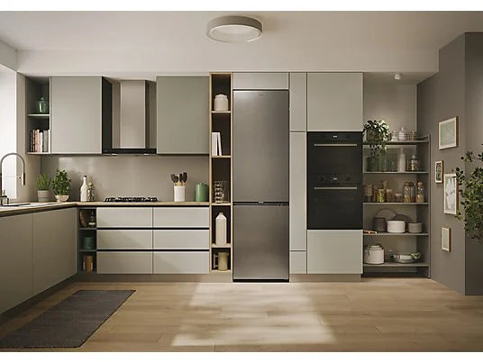 Frigorífico Combi Candy Fresco CNCQ2T620EX - 409L, 205 cm Alto, No Frost Circle+, Inox
