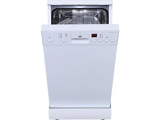 Lavavajillas OK. ODW 4541-1 E FS - 44.5 cm, 10 servicios, 7 programas, blanco, libre instalación