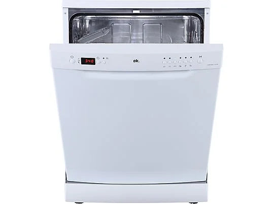 Lavavajillas OK. ODW 6041-1 E FS - 60 cm, 12 servicios, 6 programas, blanco, libre instalación