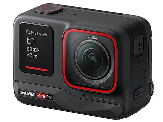 Cámara deportiva Insta360 Ace Pro Standalone - 8K, 48 MP, Sensor 1/1.3", Lente Leica, Pantalla Abatible, Negro