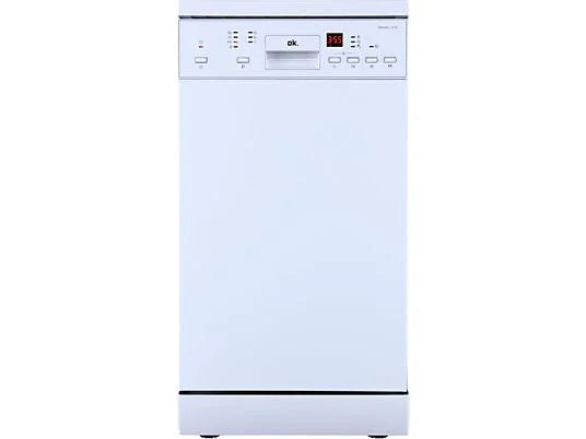 Lavavajillas OK. ODW 4541-1 E FS - 44.5 cm, 10 servicios, 7 programas, blanco, libre instalación