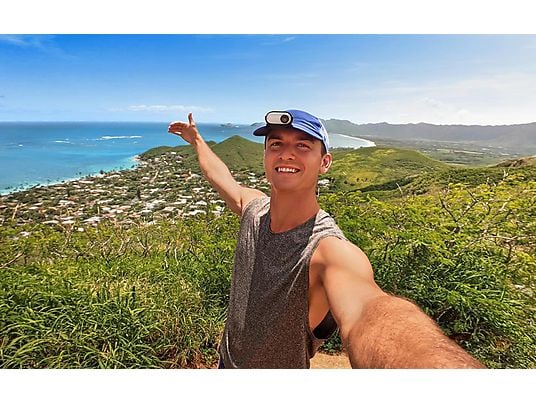 Cámara de acción Insta360 GO 3 (64GB) - 2.7K, Estabilización Tipo Gimbal, Action Pod con Pantalla Táctil, Blanco