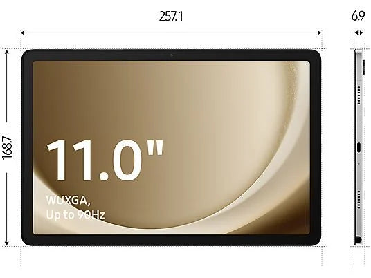 Tablet Samsung Galaxy Tab A9+ - 11", 256 GB, 8 GB RAM, LTE, gris