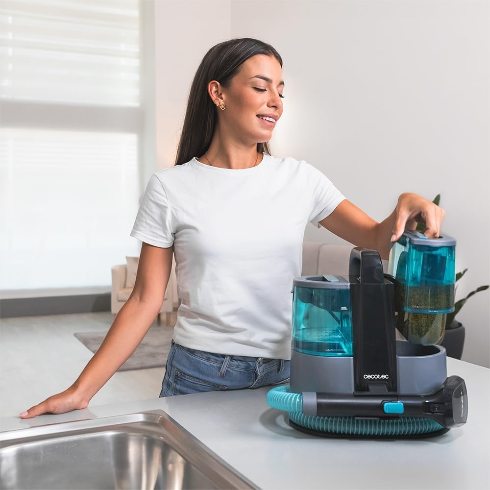 Título optimizado para Google Shopping: Aspirador de Tapicerías Cecotec Conga 4000 Carpet&Spot Clean - 3 en 1, 400W, 12 kPa, 2 Depósitos, con Cable