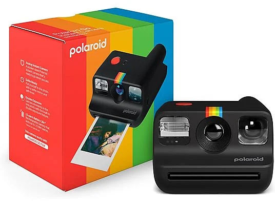 Polaroid Go Gen 2 - Cámara instantánea compacta, Negra con espejo para selfies, flash y batería recargable