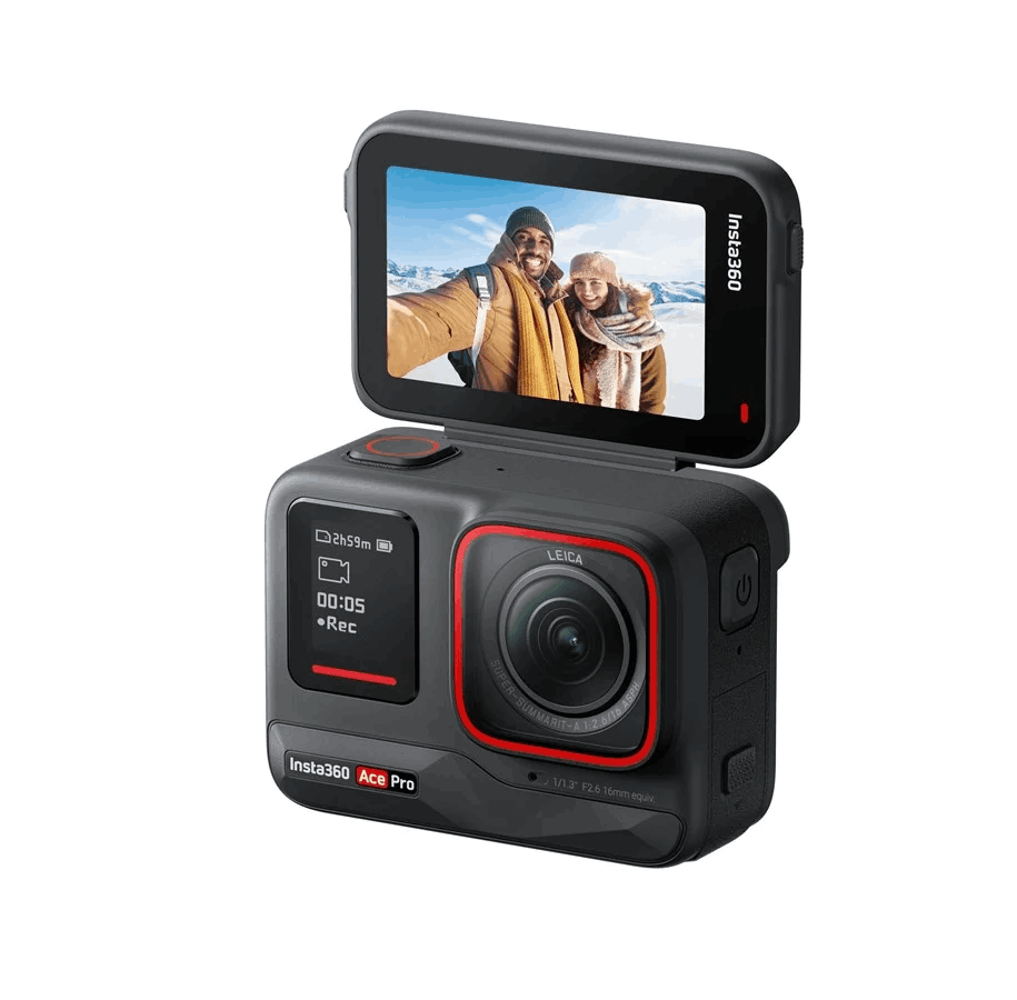 Cámara deportiva Insta360 Ace Pro Standalone - 8K, 48 MP, Sensor 1/1.3", Lente Leica, Pantalla Abatible, Negro