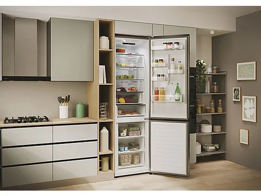 Frigorífico Combi Candy Fresco CNCQ2T620EX - 409L, 205 cm Alto, No Frost Circle+, Inox