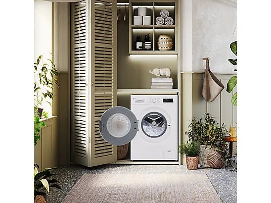 Lavadora LG F4X1008NWH - 8 kg, 1400 rpm, AI Direct Drive™, Steam™, ThinQ™, Blanco Marfil