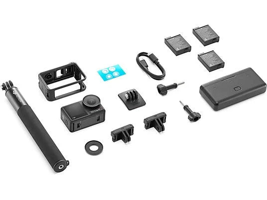Cámara deportiva DJI Osmo Action 4 Adventure Combo - 4K, 120 fps, Sumergible 18m, 3 Baterías, Negro