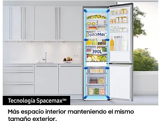 Frigorífico Combi Samsung RB38C605DS9/EF - 390L, 203 cm Alto, No Frost, All Around Cooling, Inox