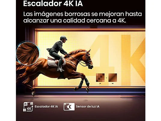 Hisense TV LED 65" 4K UHD (65A6Q) con IA 4K Upscaler, Modo Juego Plus y Control por Voz - Color Negro
