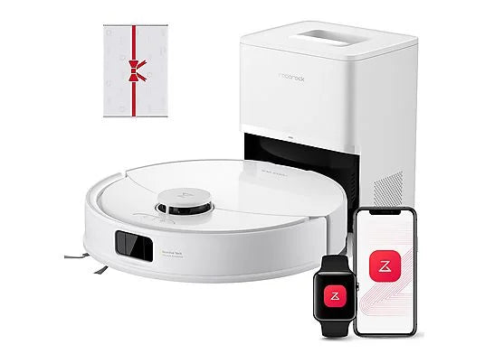 Robot Aspirador y Fregasuelos ROBOROCK Q10 PF+ - 10000 Pa, Base de Vaciado Automático, 150 min, Cepillos Dobles, Blanco