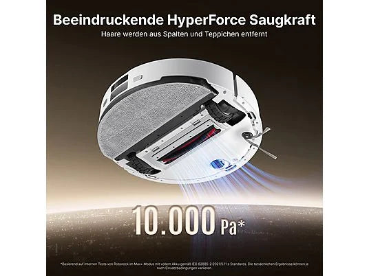 Robot Aspirador y Fregasuelos ROBOROCK Q10 PF+ - 10000 Pa, Base de Vaciado Automático, 150 min, Cepillos Dobles, Blanco