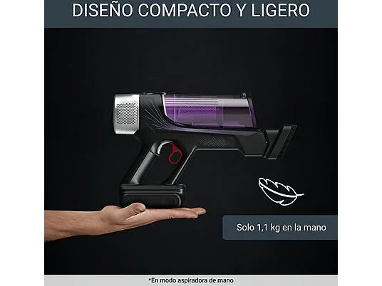 Aspirador Escoba Rowenta X-Force Flex 9.60 Allergy RH2039WO - Sin Cable, 100 AW, 45 min, Filtración 99,9%, Púrpura