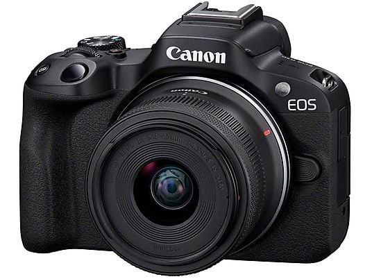 Cámara CANON EOS R50 (25.5 MP, CMOS, Full HD), Kit con Lentes RF-S 18-45mm y RF-S 55-210mm, Negro