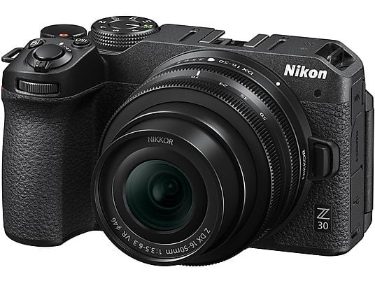 Cámara EVIL Nikon Z 30 Vlogger Kit - 4K UHD, 20.9MP, Objetivo NIKKOR 16-50mm, Negro