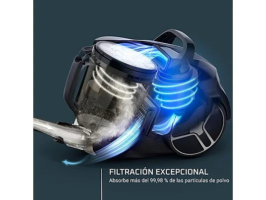 Aspirador sin bolsa Rowenta Compact Power XXL RO4B75 - 900W, 2.5L, Kit Especial Mascotas, Filtrado HEPA, Negro