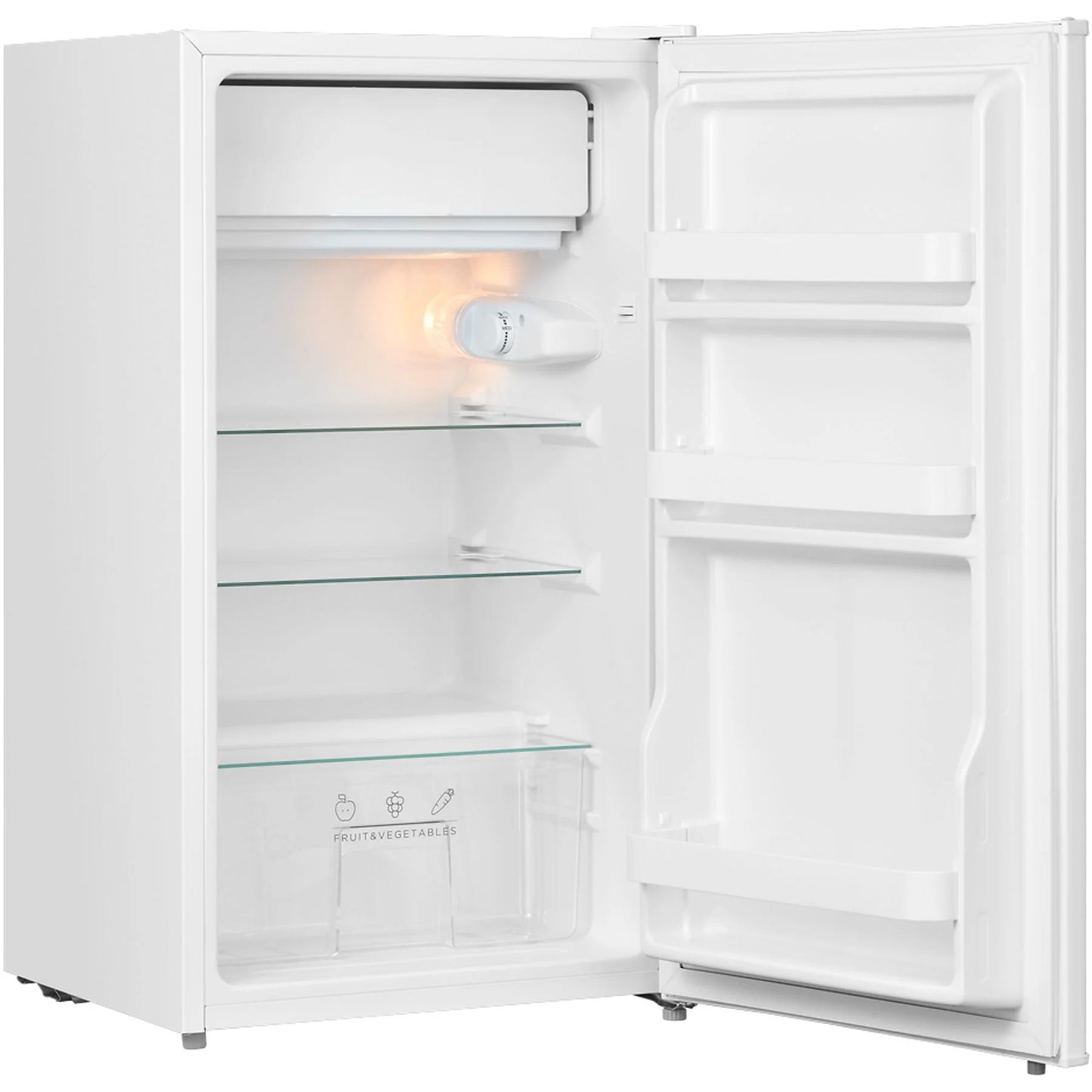 Nevera Pequeña ok. OFK 181 E W - 93L (82L Nevera + 11L Congelador), 86 cm Alto, Blanco