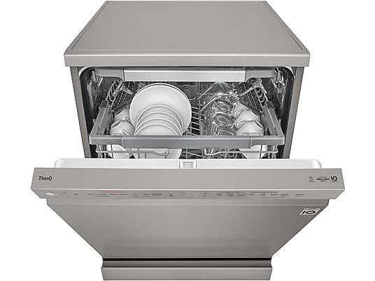 Lavavajillas LG DF365FPS - 60 cm, 14 servicios, 10 programas, QuadWash™, vapor, acero inoxidable
