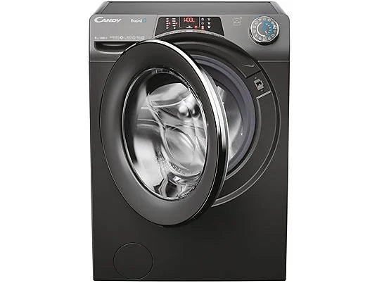 Lavadora Candy RapidÓ RO1484DWMCRT/1-S - 8 kg, 1400 rpm, Clase A, Motor Inverter, Wi-Fi, Antracita