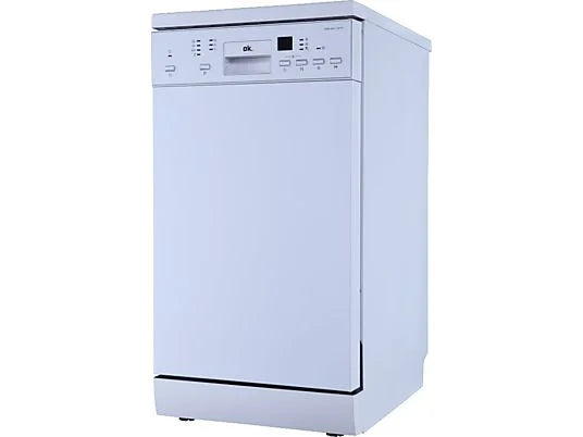 Lavavajillas OK. ODW 4541-1 E FS - 44.5 cm, 10 servicios, 7 programas, blanco, libre instalación