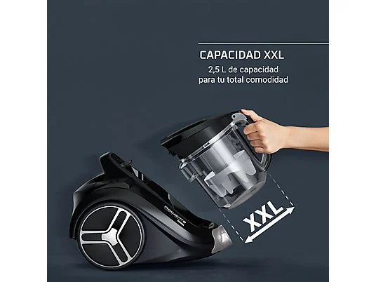 Aspirador sin bolsa Rowenta Compact Power XXL RO4B25 - 900W, 2.5L, Filtración Ciclónica, 8.8 m Radio de Acción, Negro