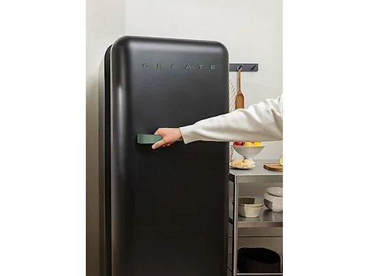 Frigorífico Retro CREATE 281L - 160 cm Alto, Una Puerta, Estilo Años 50, Congelador, Negro