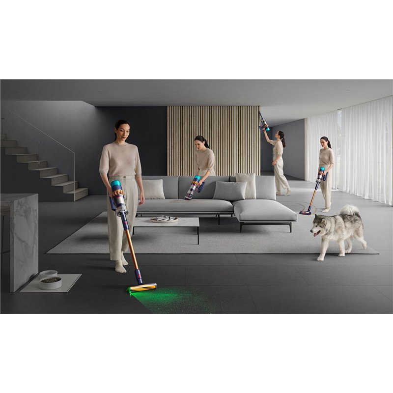 Aspiradora Dyson Gen5 Detect Absolute - Sin Cable, 280 AW, 70 min, Filtración HEPA, Azul/Cobre