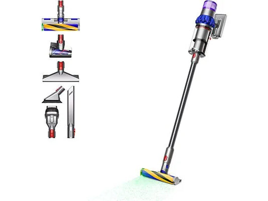 Aspiradora Escoba Dyson V15 Detect Fluffy - Sin Cable, 240 AW, 60 min Autonomía, Tecnología Láser, Níquel