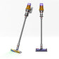 Aspiradora Escoba Dyson V12 Detect Slim Absolute - Sin Cable, 150 AW, 60 min Autonomía, Tecnología Láser, Amarillo/Níquel