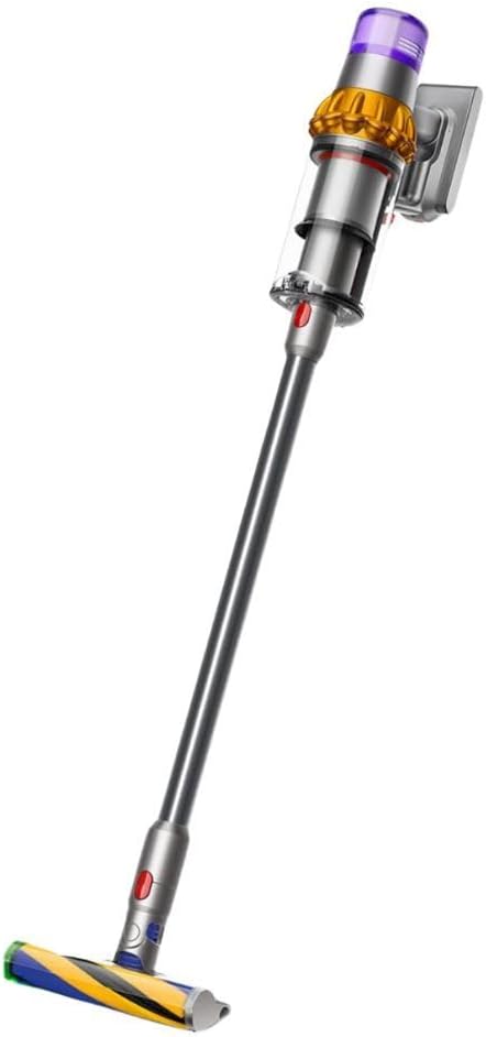 Aspiradora Dyson V15 Detect Absolute + Paños JUNG - Sin Cable, 60 min, Tecnología Láser, Filtro HEPA, Plata