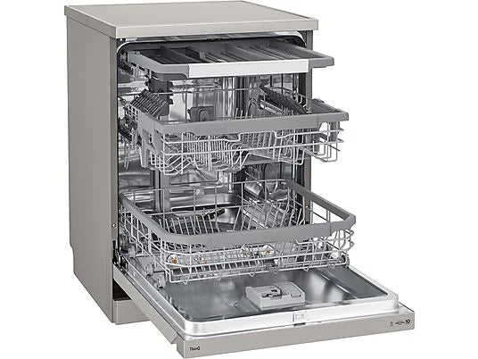 Lavavajillas LG DF365FPS - 60 cm, 14 servicios, 10 programas, QuadWash™, vapor, acero inoxidable