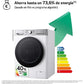 Lavadora LG F4WR9009A2W Serie 900 - 9 kg, 1400 rpm, AI Direct Drive™, TurboWash™360˚, Blanco