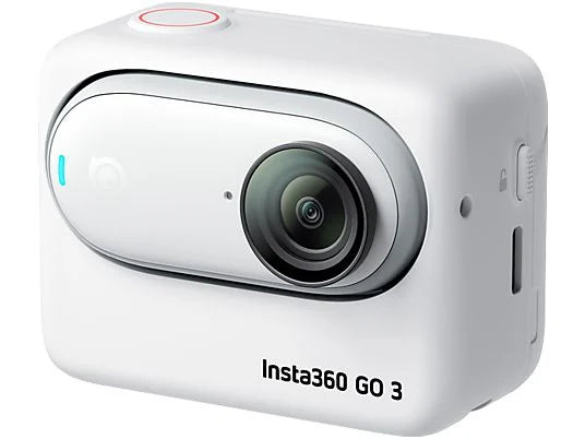 Cámara de acción Insta360 GO 3 (64GB) - 2.7K, Estabilización Tipo Gimbal, Action Pod con Pantalla Táctil, Blanco