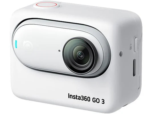 Cámara de acción Insta360 GO 3 (64GB) - 2.7K, Estabilización Tipo Gimbal, Action Pod con Pantalla Táctil, Blanco