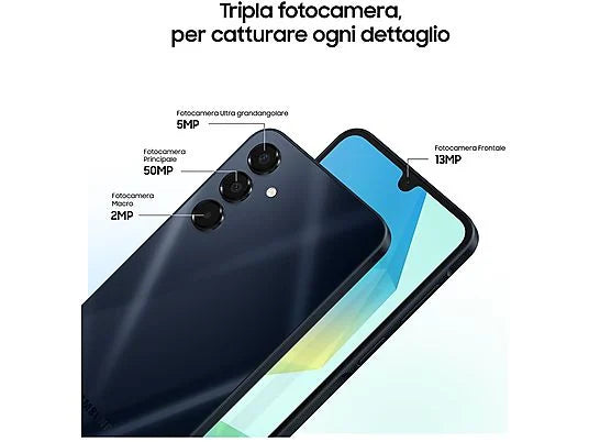 SAMSUNG Galaxy A16 5G (128 GB) en color Gris con 4 GB de RAM, pantalla LCD de 6.7" y batería de 5000 mAh