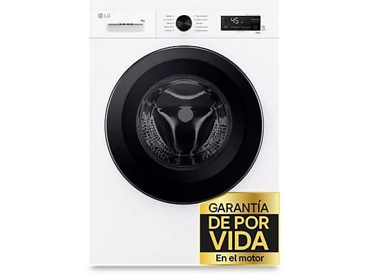 Lavadora LG F4X1009NWK - 9 kg, 1400 rpm, AI Direct Drive™, Steam™, Blanco Marfil