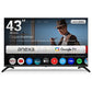 Anexa Smart43C02UG - TV LED 43" 4K UHD, Hey Google, Smart TV, Negro