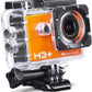 MIDLAND H3+ - Cámara deportiva Full HD 16 MP con estabilizador, Wi-Fi y función Dash Cam - Sumergible hasta 30m