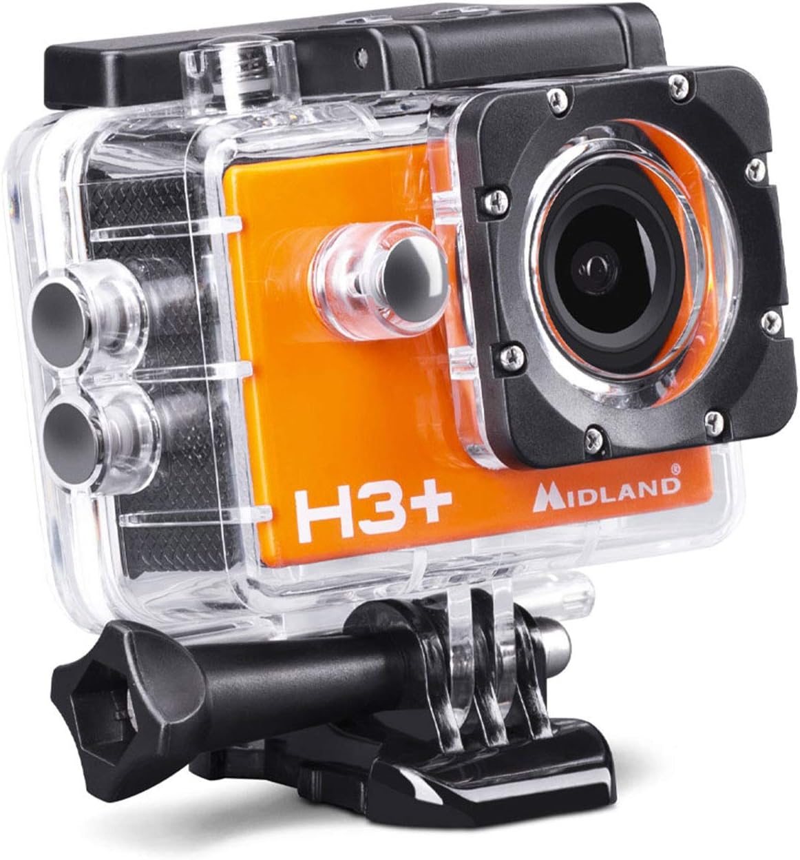 MIDLAND H3+ - Cámara deportiva Full HD 16 MP con estabilizador, Wi-Fi y función Dash Cam - Sumergible hasta 30m