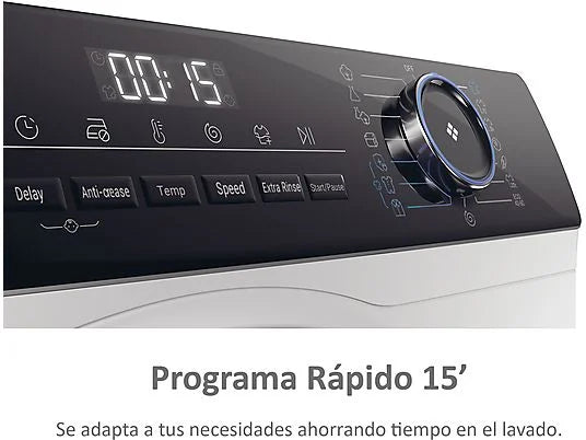 Lavadora Haier HW90-BP14939-S I-Pro Series 3 - 9 kg, 1400 rpm, Clase A, Motor Inverter, Blanco